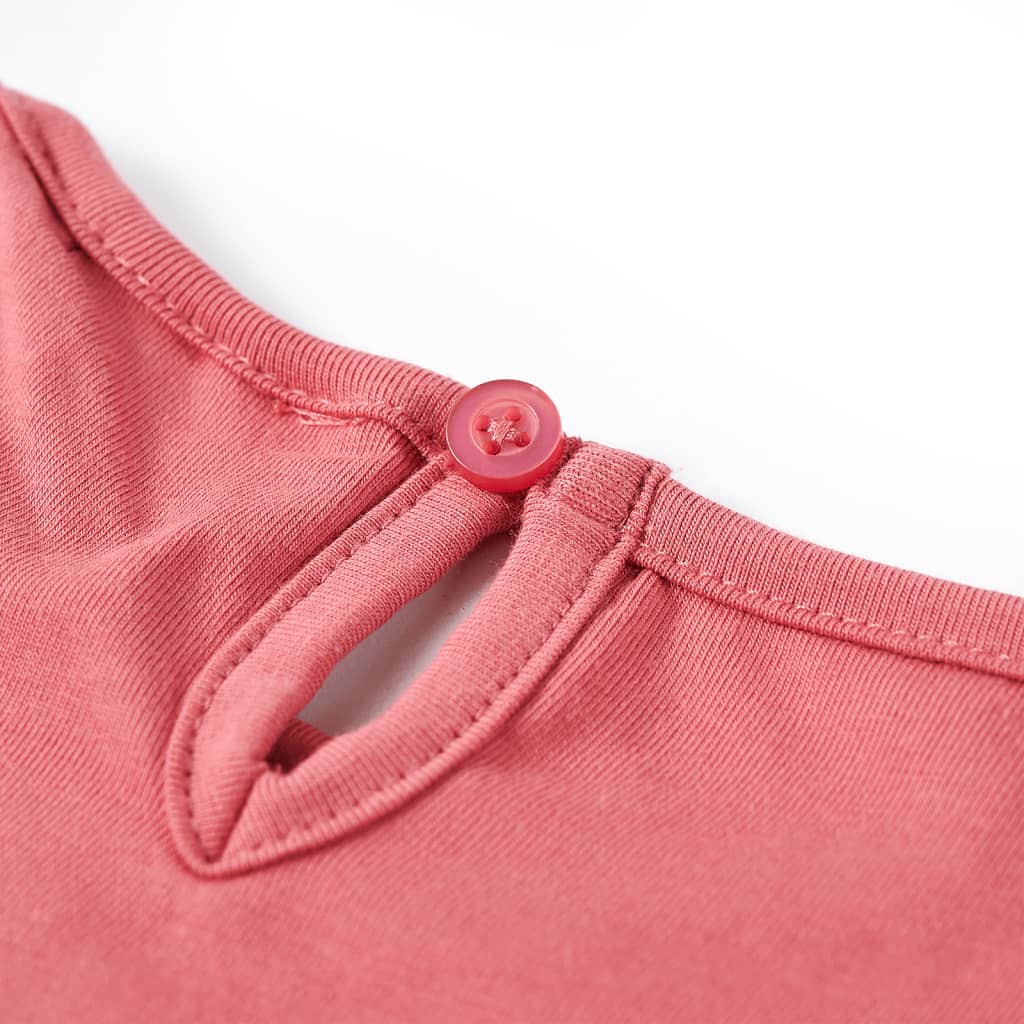 T-shirt manches longues enfant vieux rose 140