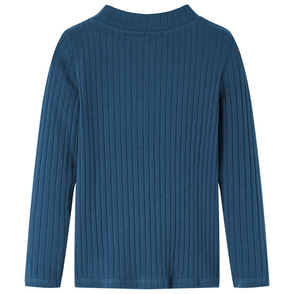 Kids' Long-Sleeve Rib-Knit T-Shirt Navy 116