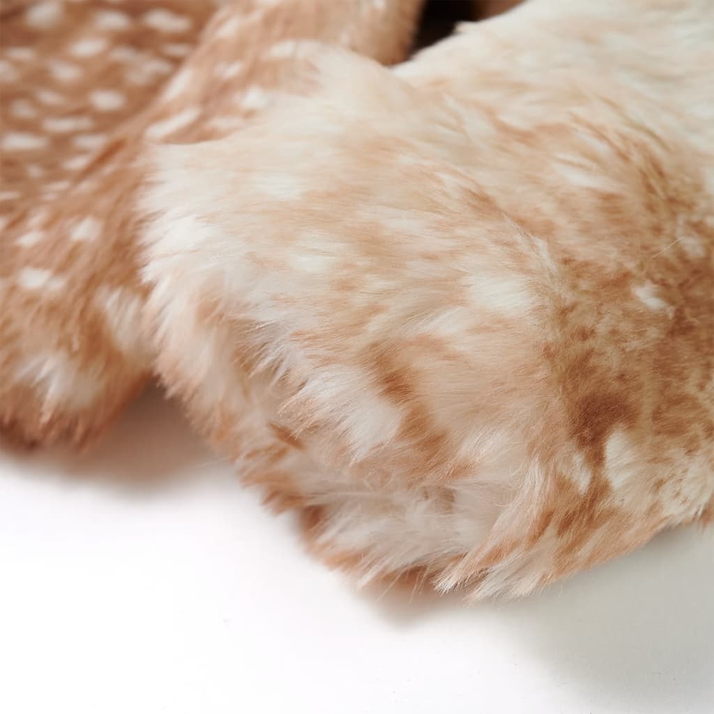 Children's Faux Fur Coat Cognac 104