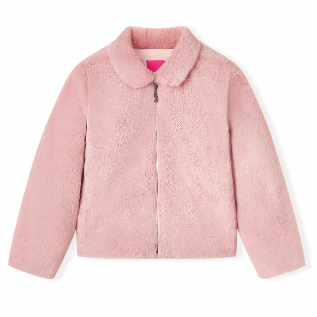 Manteau enfant fausse fourrure rose 116