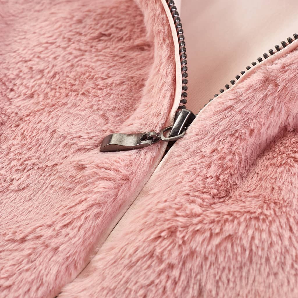 Manteau enfant fausse fourrure rose 116