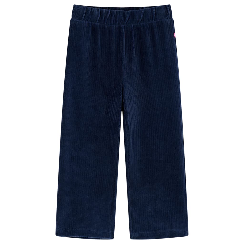 Pantalon enfant velours côtelé bleu marine 116