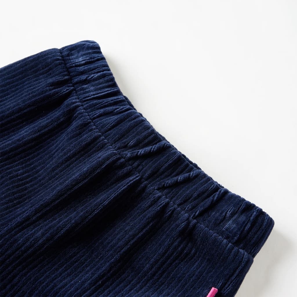 Pantalon enfant velours côtelé bleu marine 116
