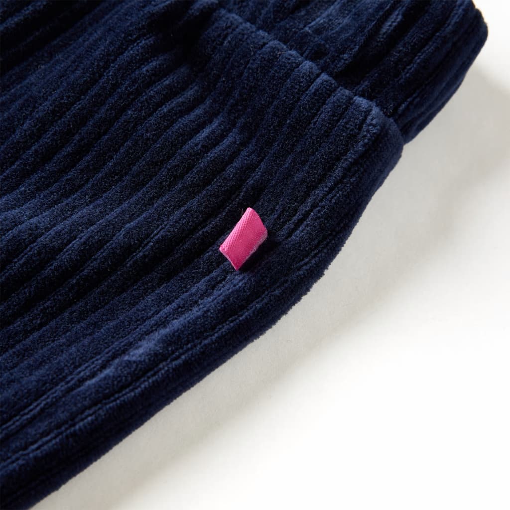 Pantalon enfant velours côtelé bleu marine 116