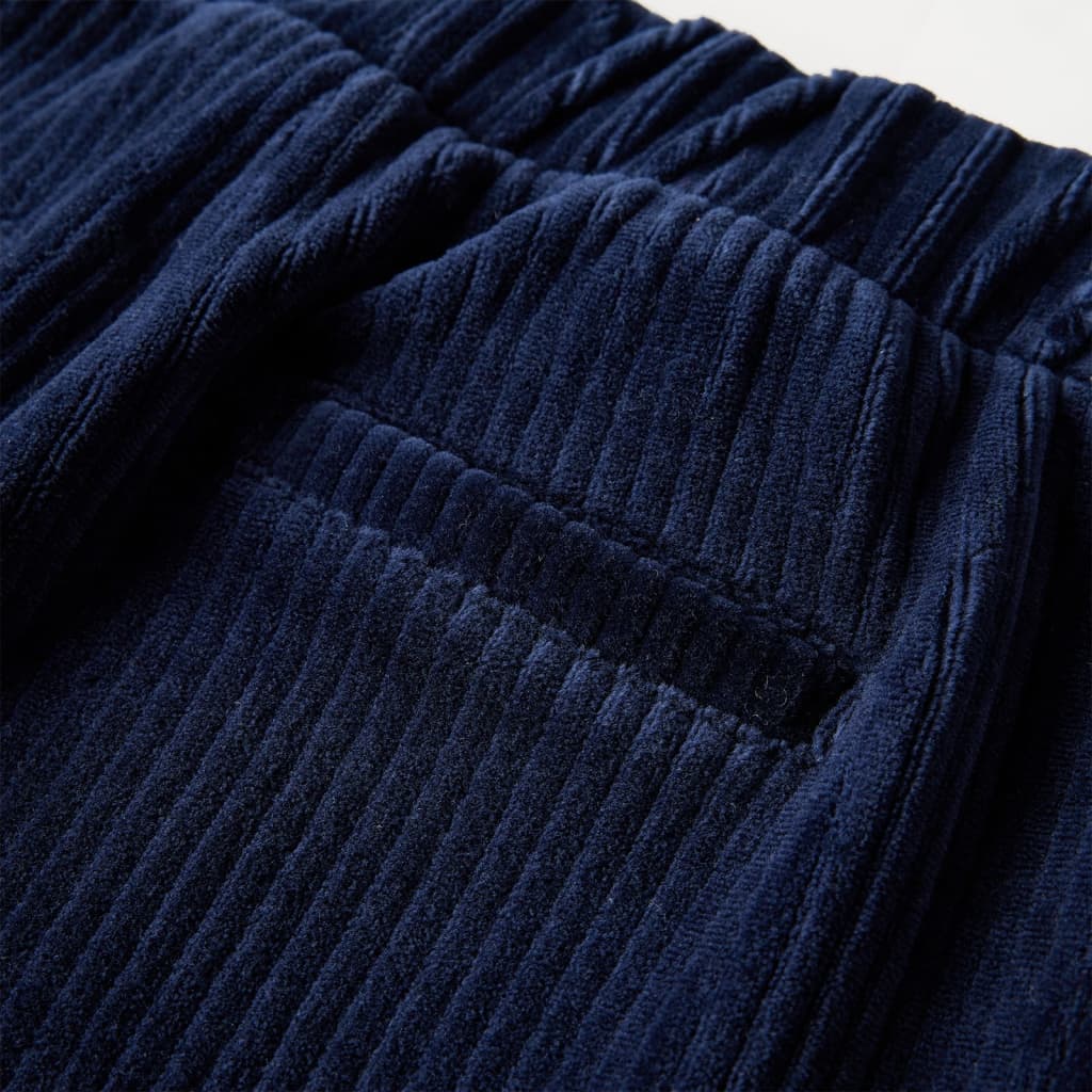 Pantalon enfant velours côtelé bleu marine 116