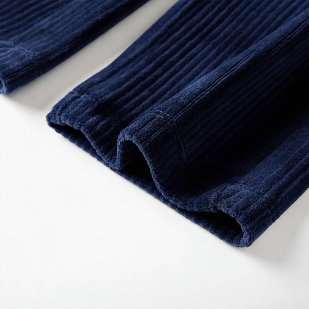 Pantalon enfant velours côtelé bleu marine 116