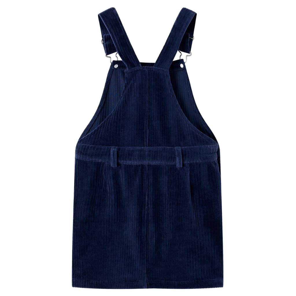 Salopette bébé en velours côtelé bleu marine 116