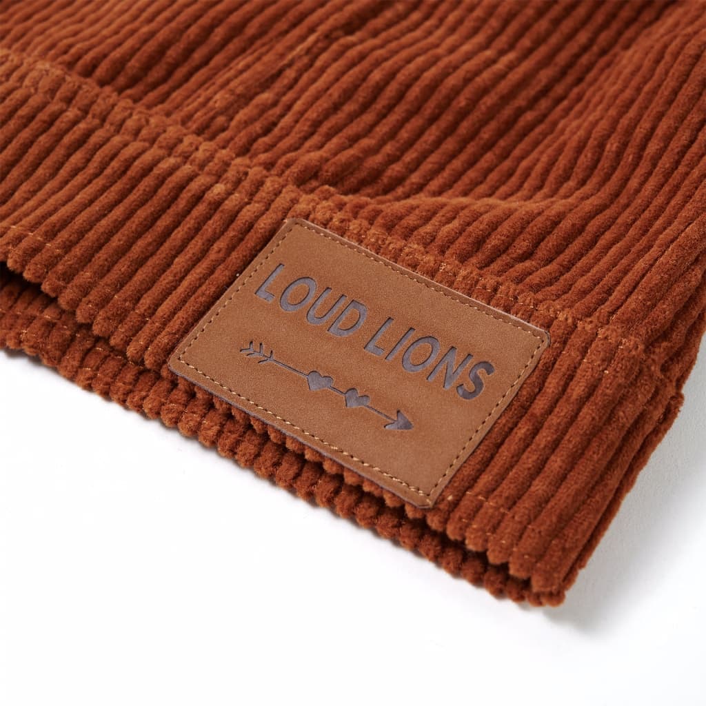 Veste enfant en velours côtelé couleur cognac, taille 92