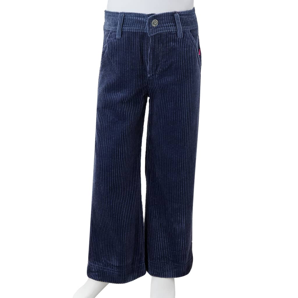 Children's Corduroy Trousers Navy Blue 116