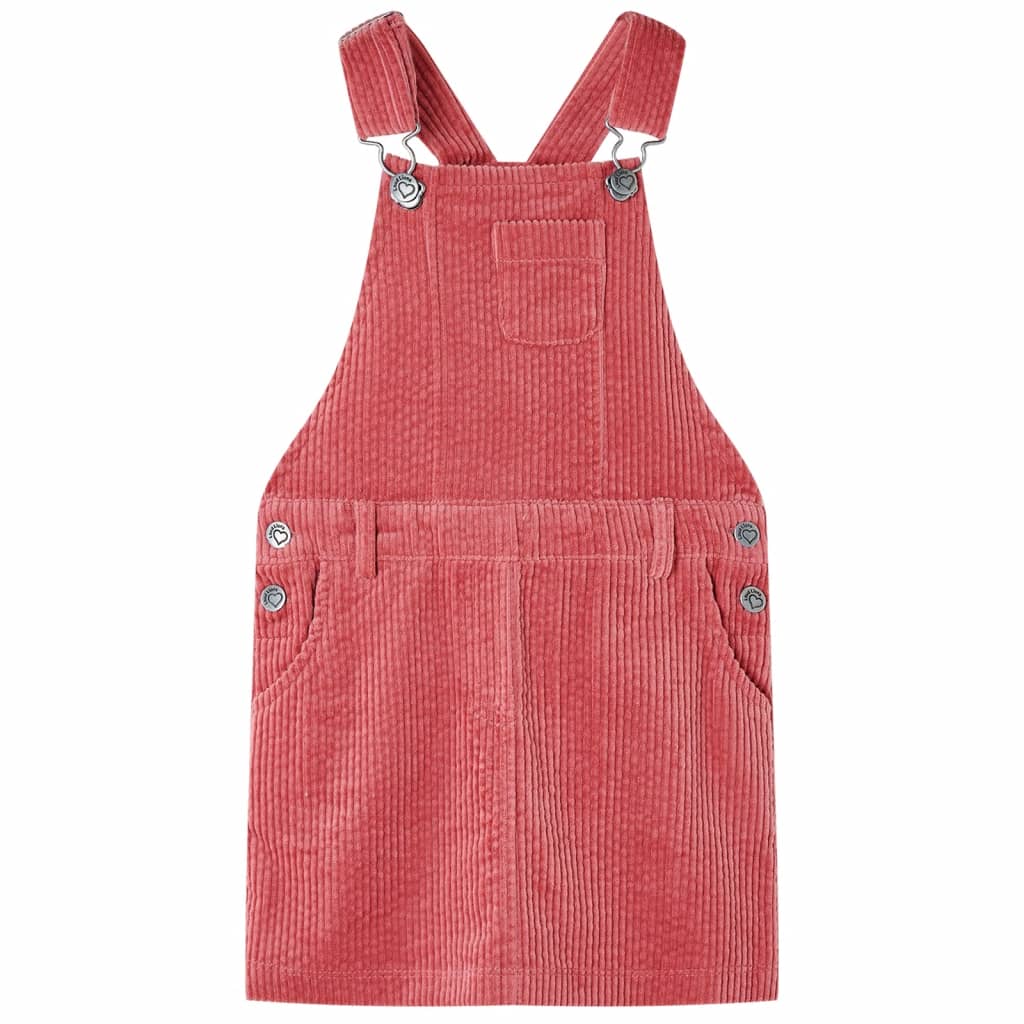 Salopette bébé en velours côtelé rose 92