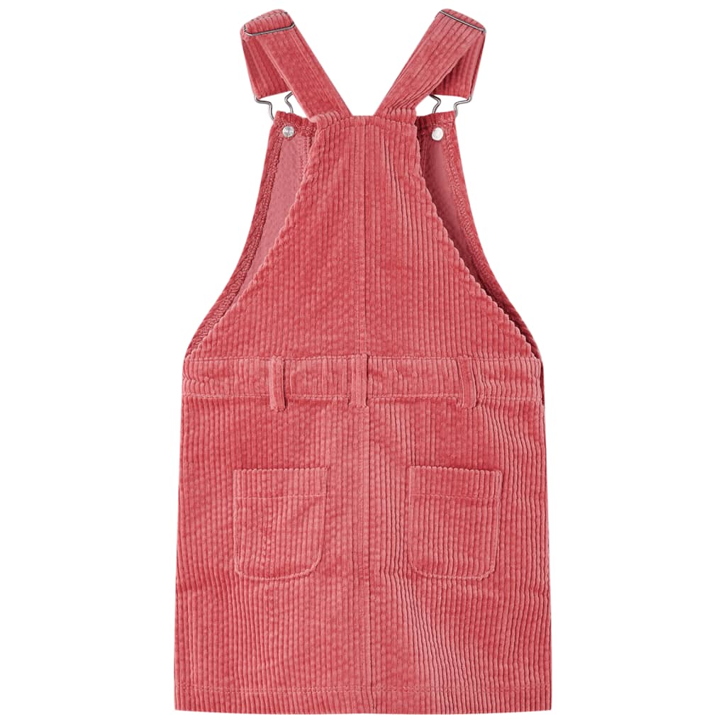 Salopette bébé en velours côtelé rose 92