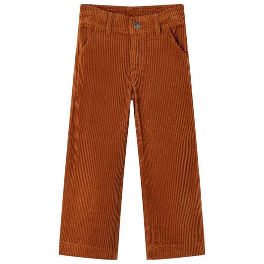Kids' Corduroy Trousers Cognac 116