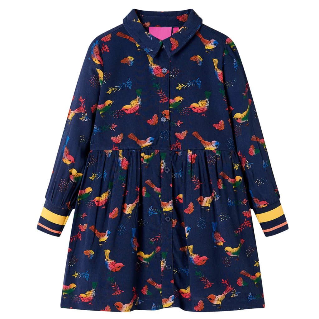 Kids' Long-Sleeve Dress Navy 104