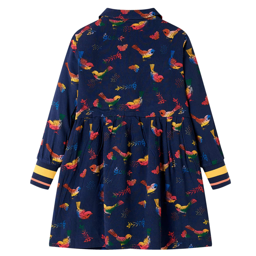 Kids' Long-Sleeve Dress Navy 104