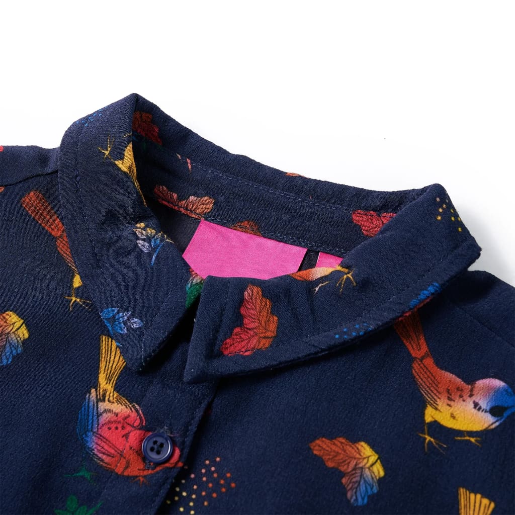 Kids' Long-Sleeve Dress Navy 104