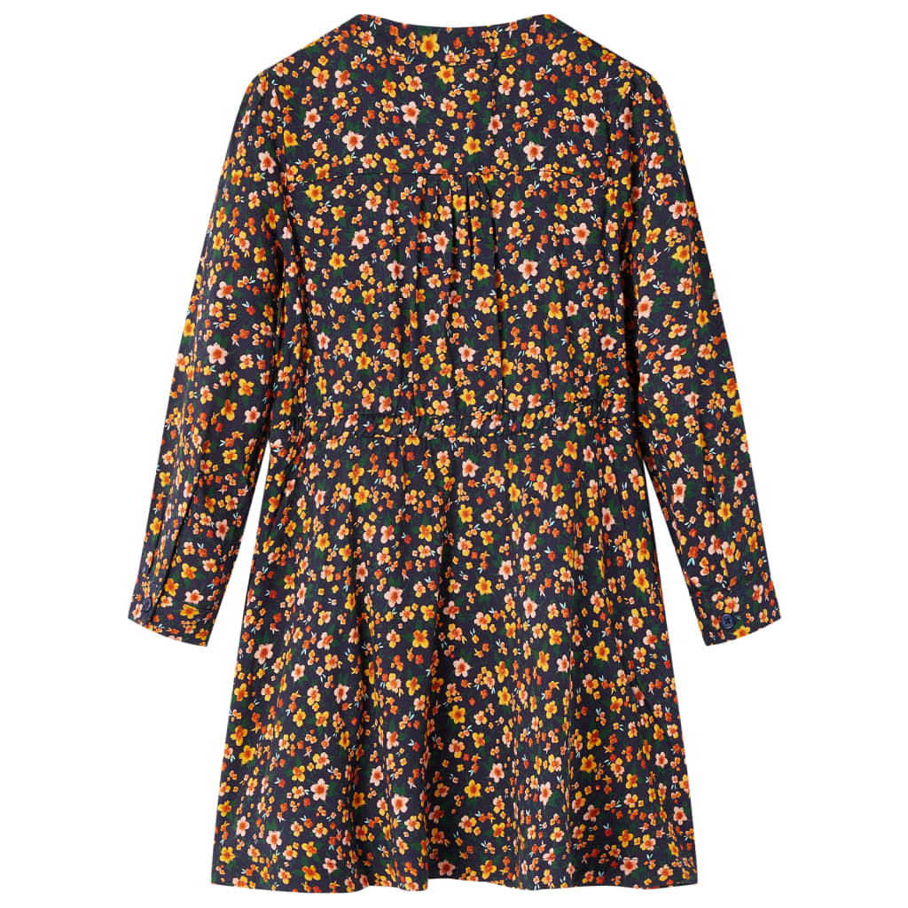Kinderkleid mit Langen Ärmeln Marineblau 104