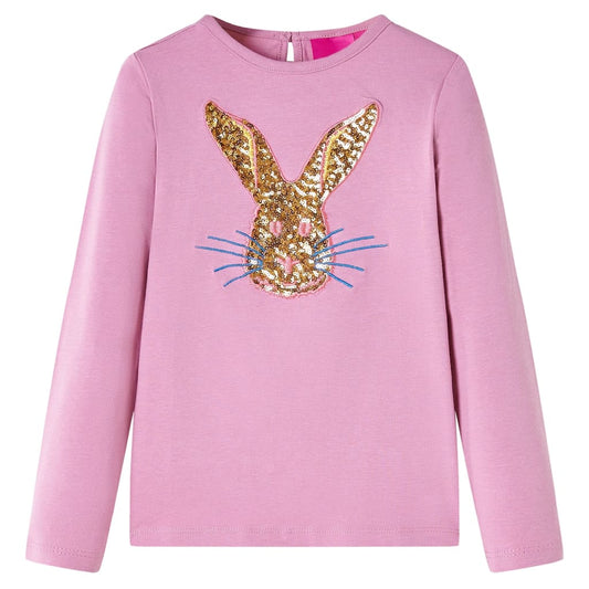 Kinder-Langarmshirt Dunkelrosa 92