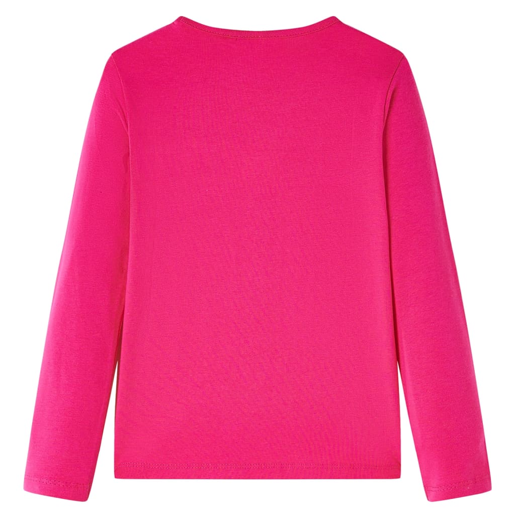 T-shirt manches longues enfant rose vif 104