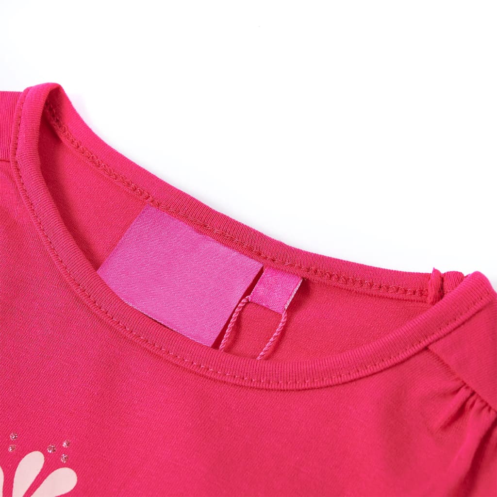 T-shirt manches longues enfant rose vif 104