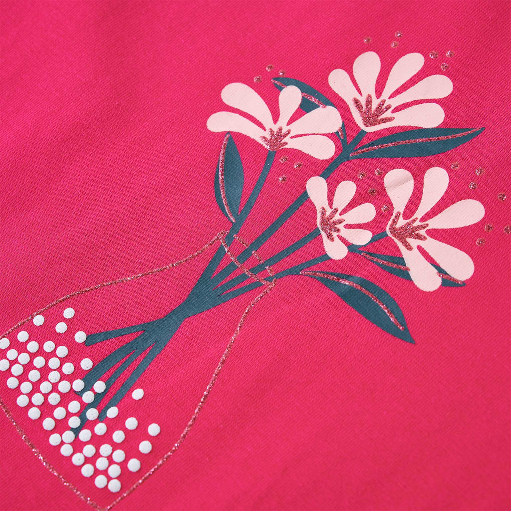 T-shirt manches longues enfant rose vif 104