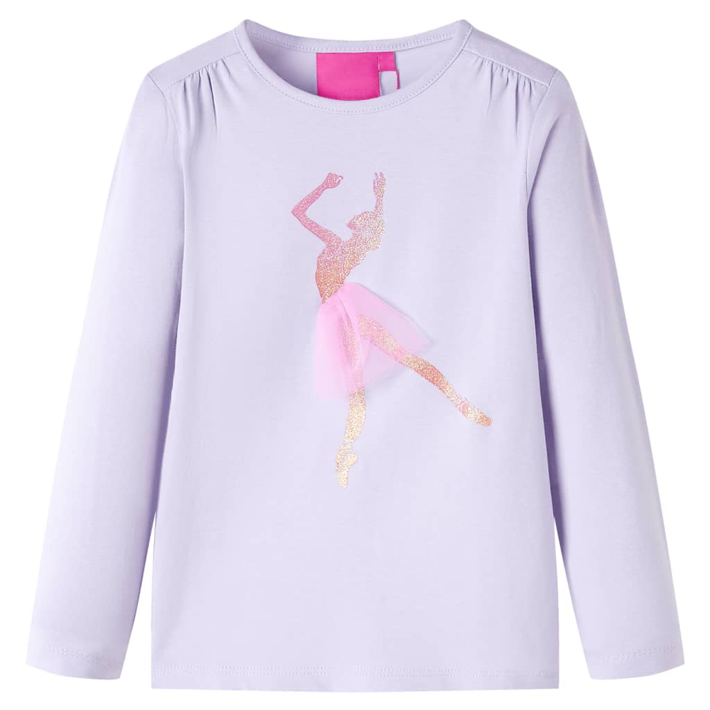 Kids' Long-Sleeve Shirt Light Purple 140