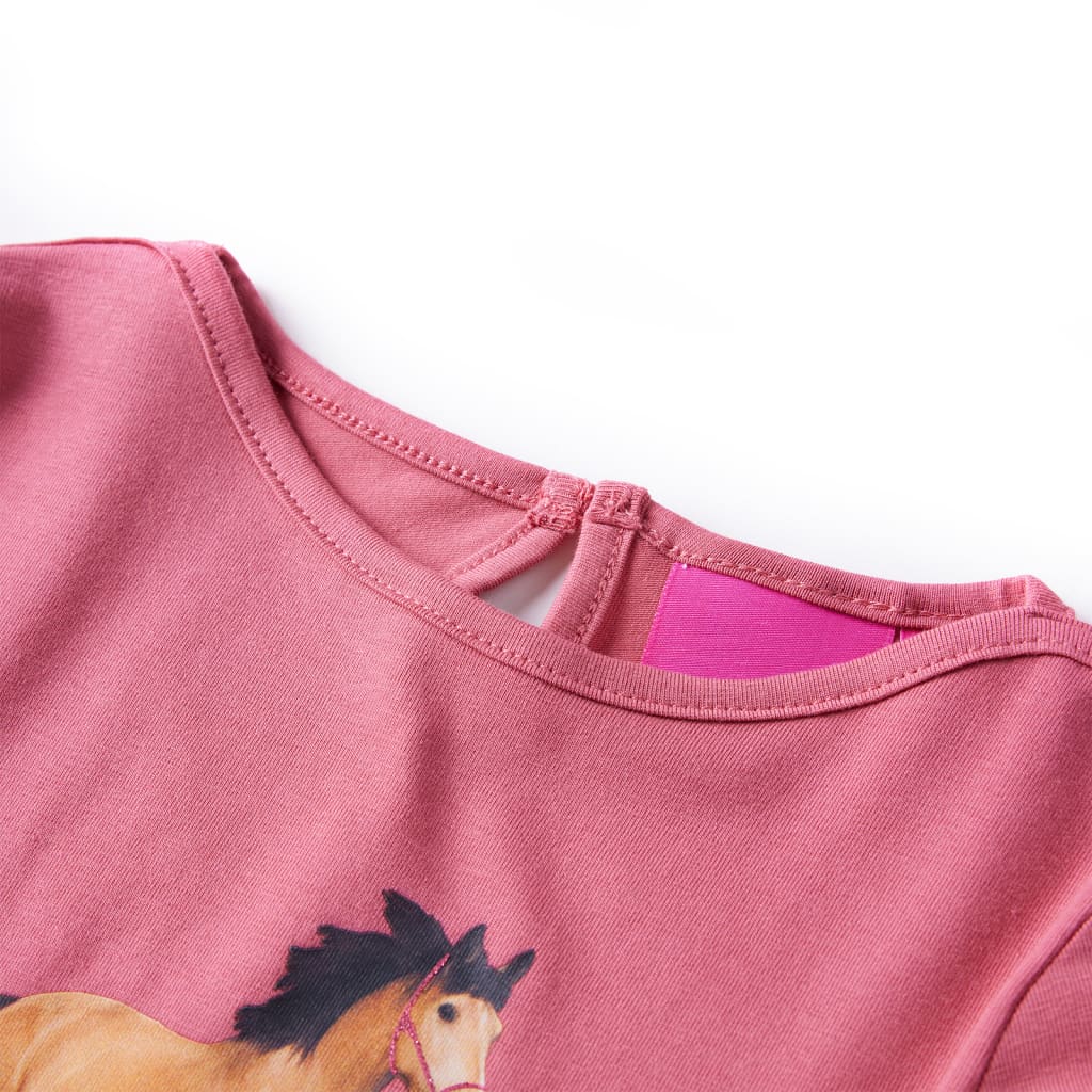 T-shirt manches longues enfant Rose vieilli 128