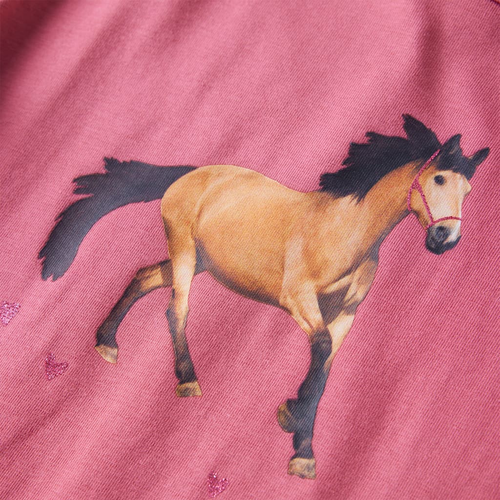 T-shirt manches longues enfant Rose vieilli 128