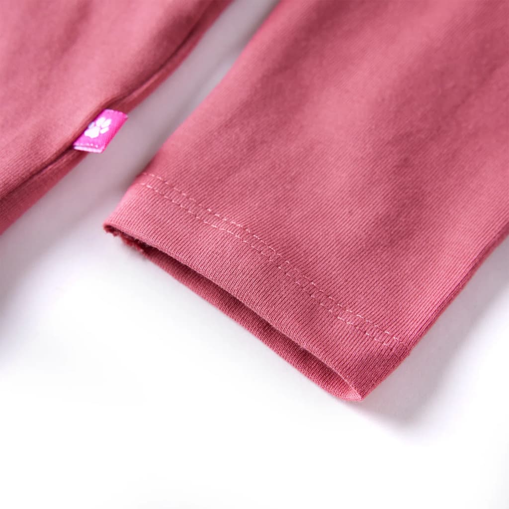T-shirt manches longues enfant Rose vieilli 128