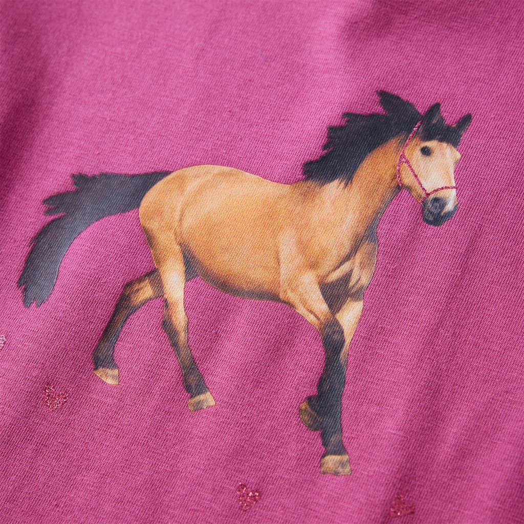 T-shirt manches longues enfant framboise 92