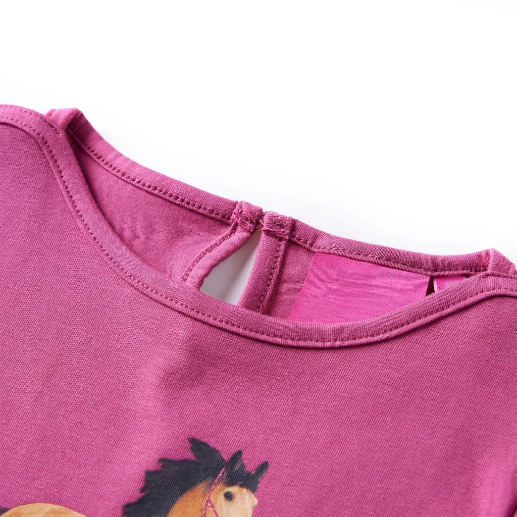 T-shirt manches longues enfant framboise 116