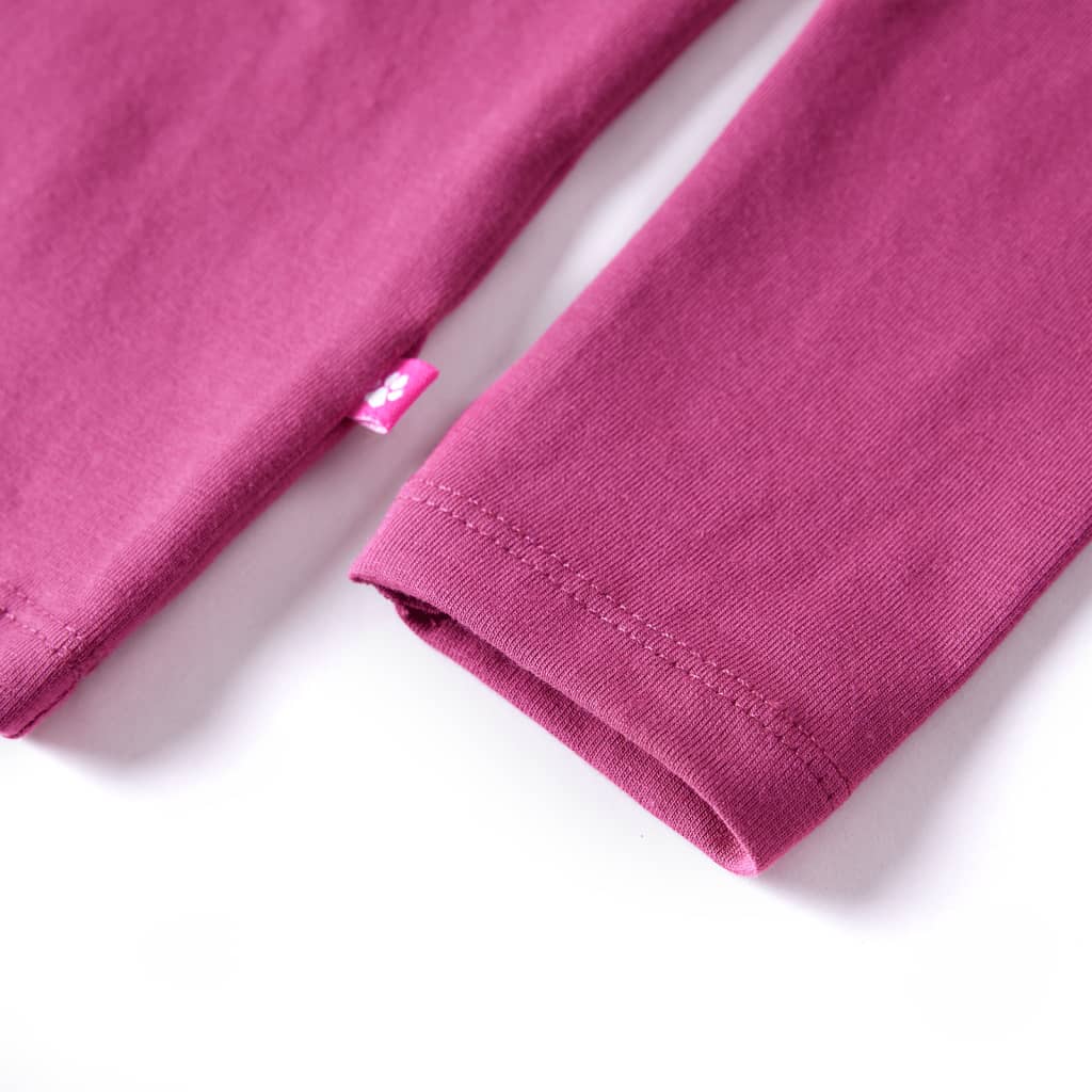 T-shirt manches longues enfant framboise 116