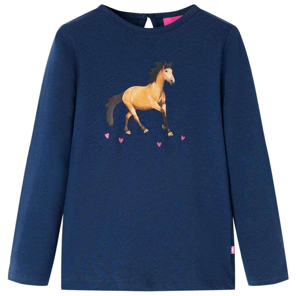 T-shirt manches longues enfant marine 104