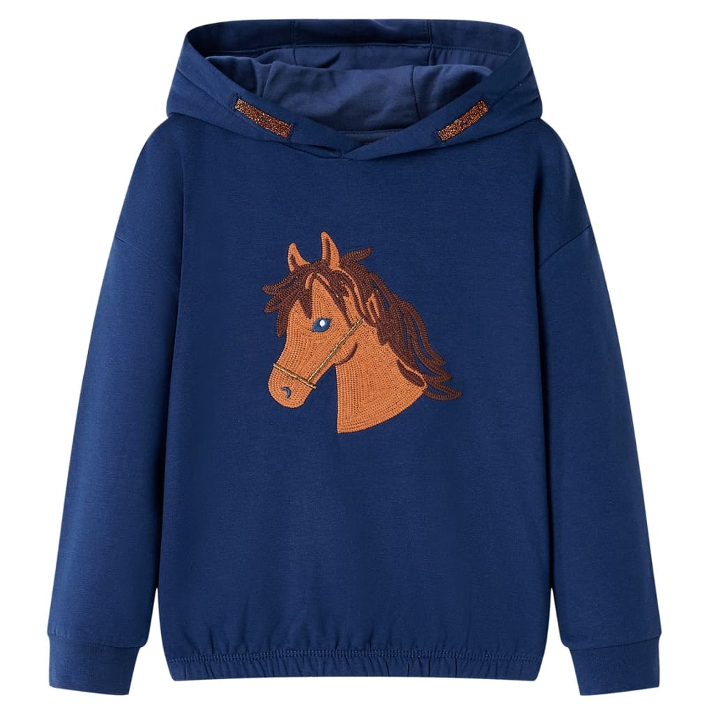 Sweat à capuche enfant bleu marine 92