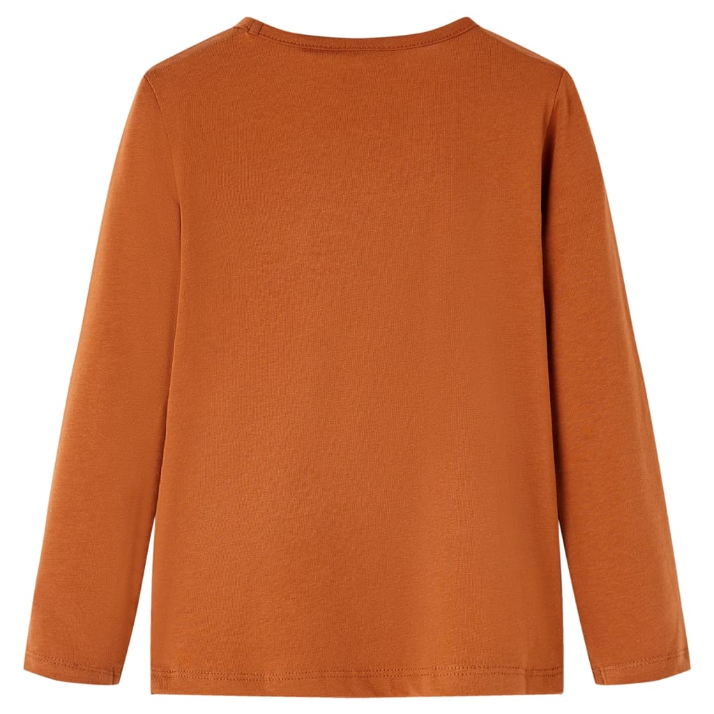 Kids' Long-Sleeve Shirt Cognac 116