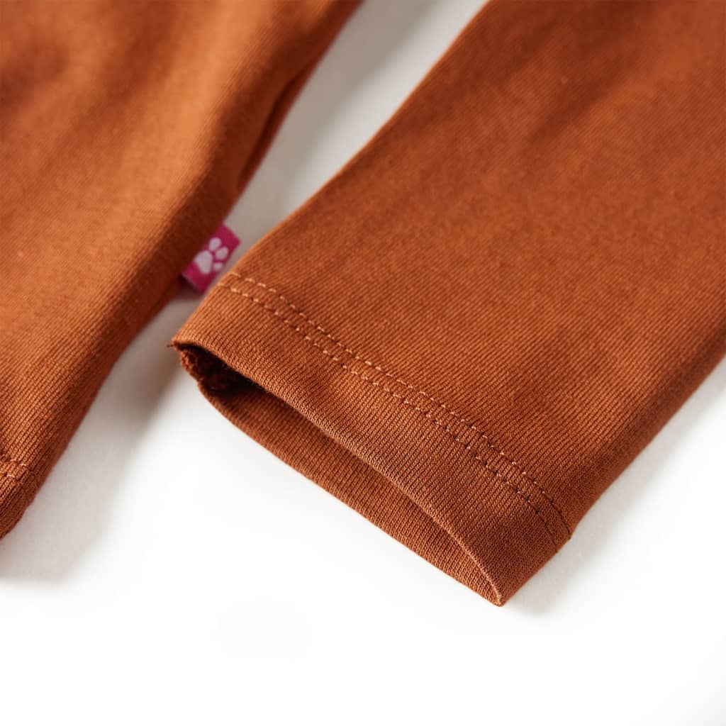 Kids' Long-Sleeve Shirt Cognac 116