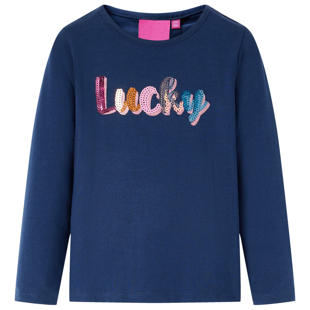 T-shirt manches longues enfant bleu marine 116
