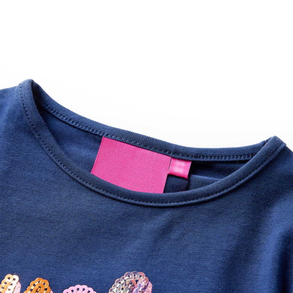 T-shirt manches longues enfant bleu marine 116