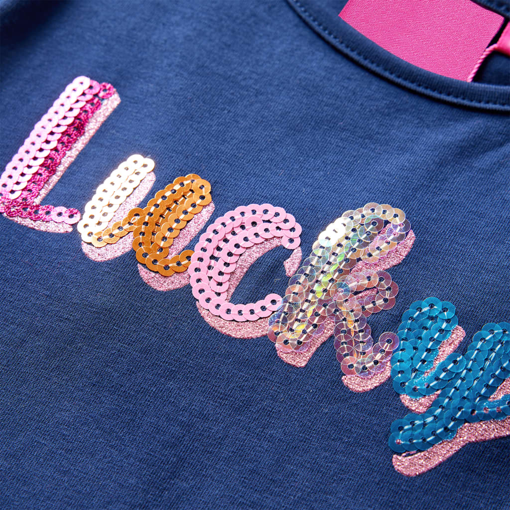 T-shirt manches longues enfant bleu marine 116