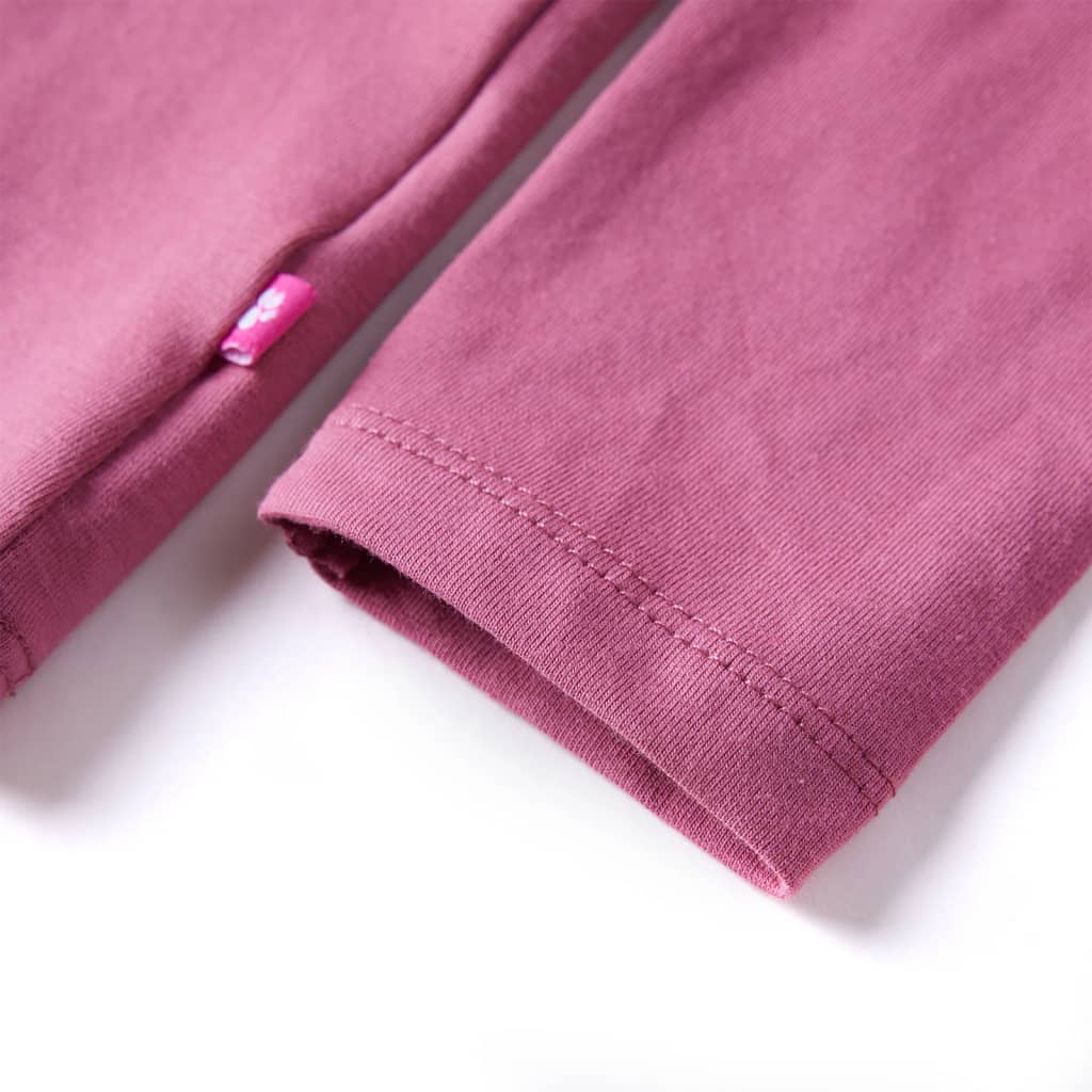 T-shirt manches longues enfant rose framboise 92