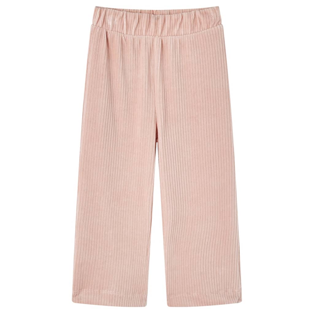 Pantalon enfant velours côtelé rose clair 116