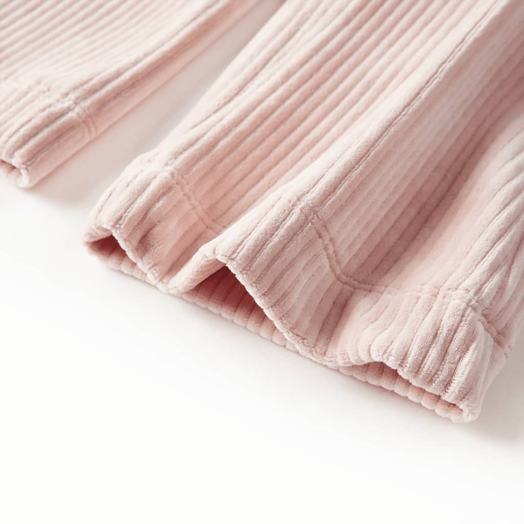 Pantalon enfant velours côtelé rose clair 116