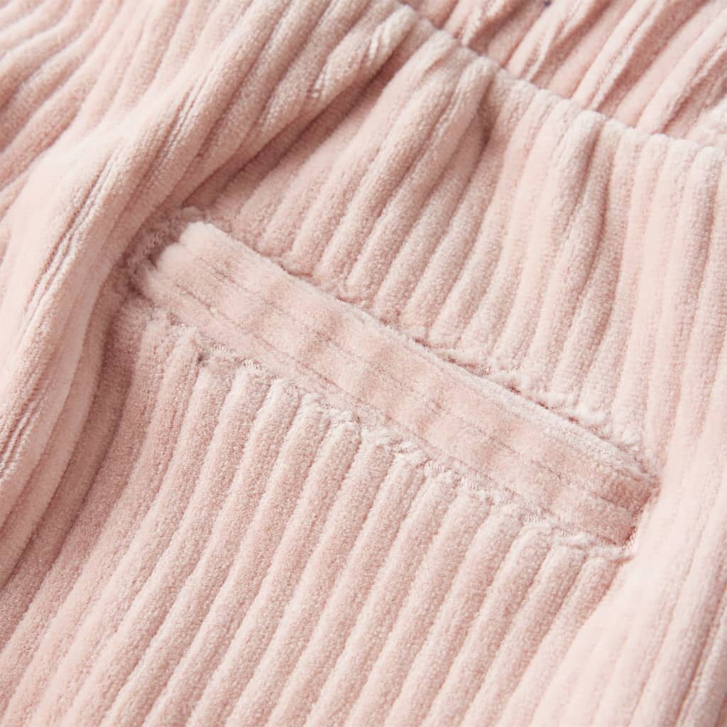 Pantalon enfant velours côtelé rose clair 116