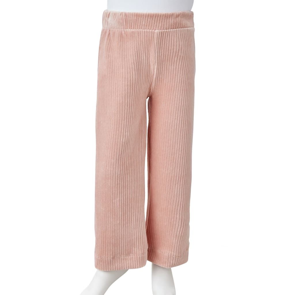 Pantalon enfant velours côtelé rose clair 116