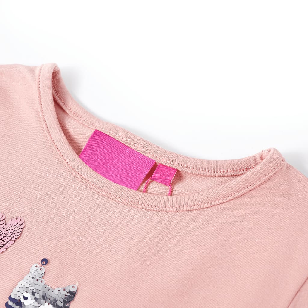 Girls' Long-Sleeved T-Shirt Light Pink 104