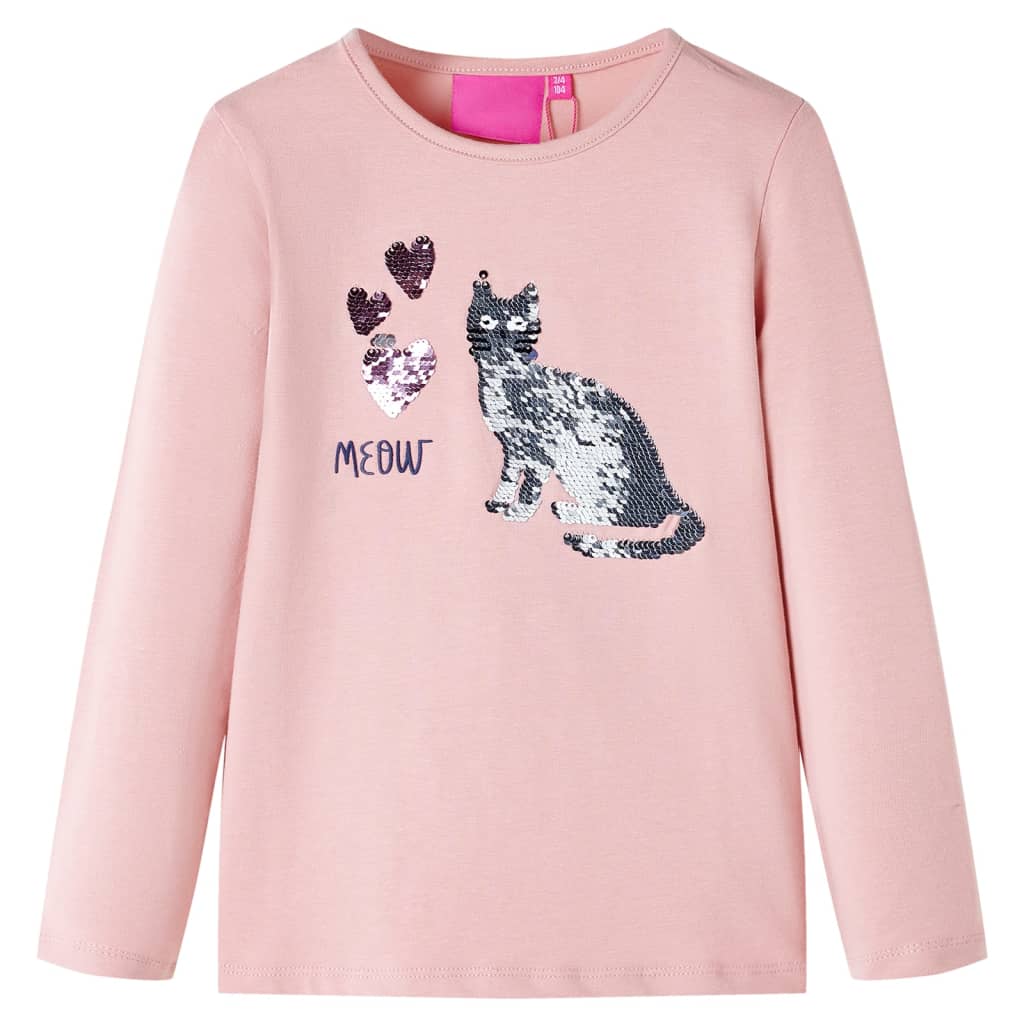 Kids' Long-Sleeve Shirt Light Pink 128