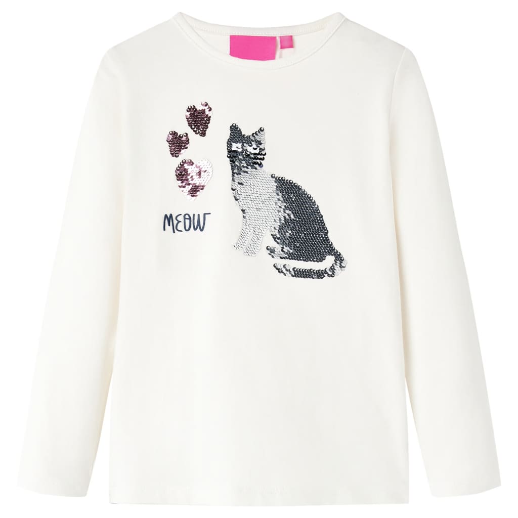 T-shirt manches longues enfant écru 128