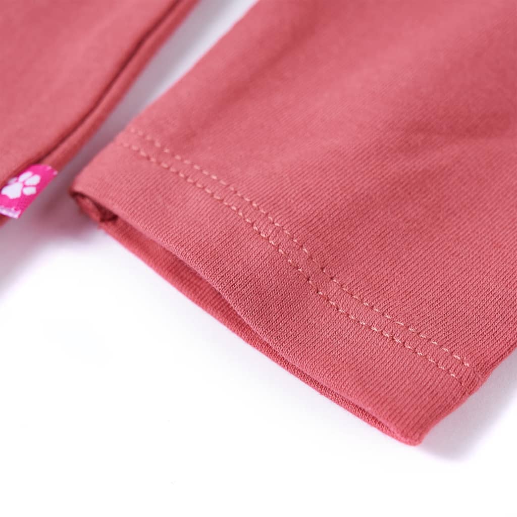 T-shirt manches longues enfant vieux rose 140