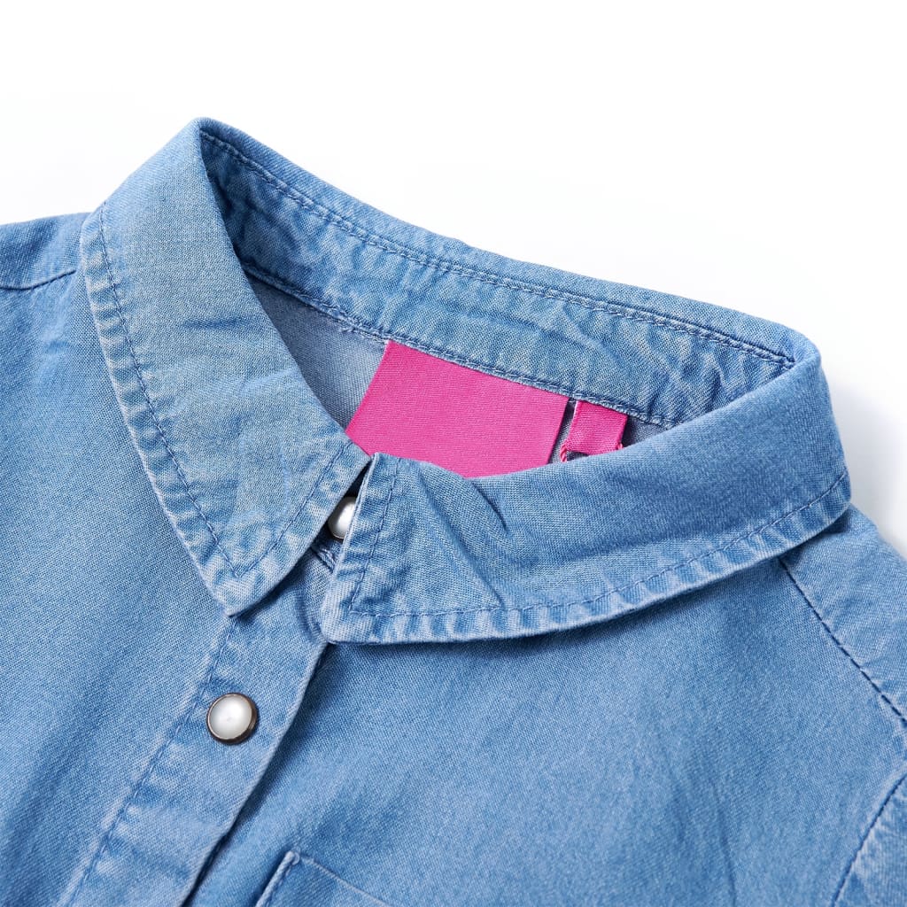 Robe Enfant Manches Longues Bleu Marine et Bleu Jean 104