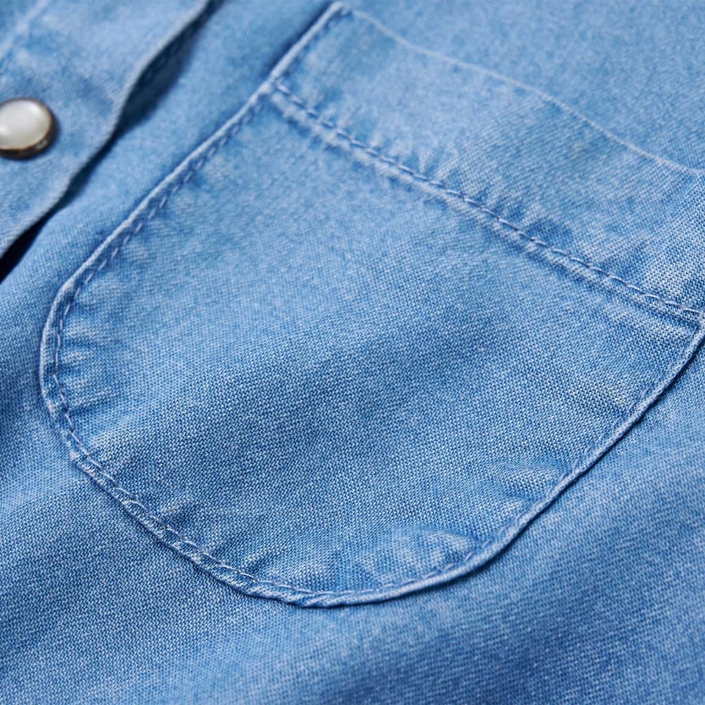 Robe Enfant Manches Longues Bleu Marine et Bleu Jean 104