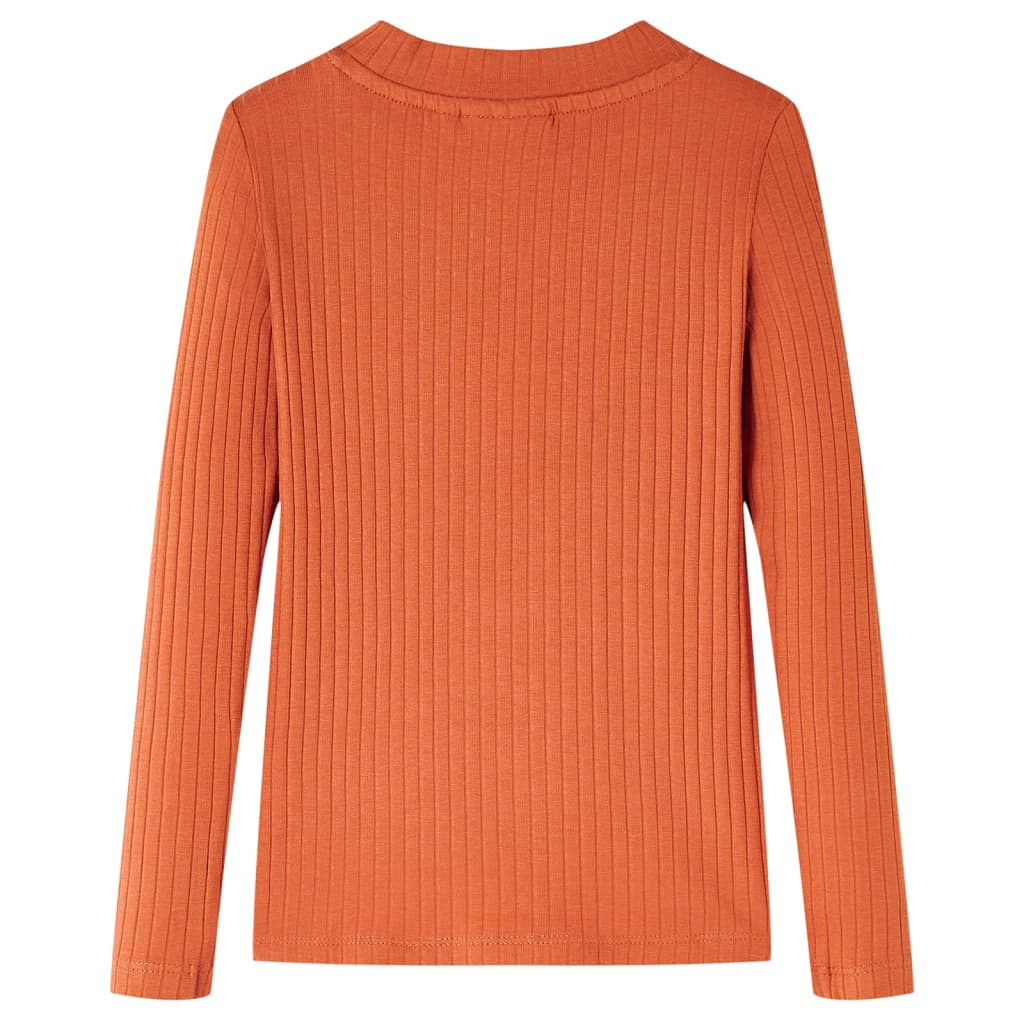 Kids' Long-Sleeve Shirt Dark Orange 104